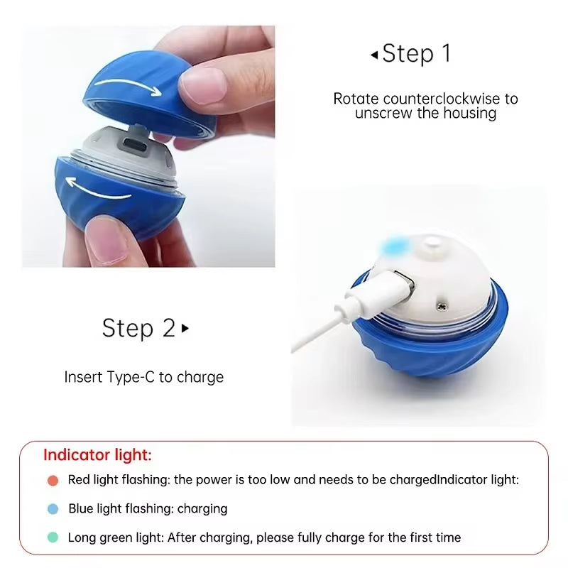 Automatic Dog Toy Ball – Smart Bouncing, Rolling & Chew Ball with USB Rechargeable Battery
