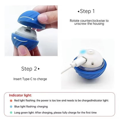Automatic Dog Toy Ball – Smart Bouncing, Rolling & Chew Ball with USB Rechargeable Battery